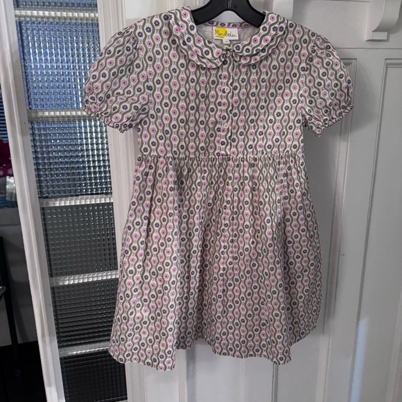 Mini Boden Floral Tea Dress Girls Size6-7 Years Old, Multicolor Collar Buttons - Picture 4 of 13